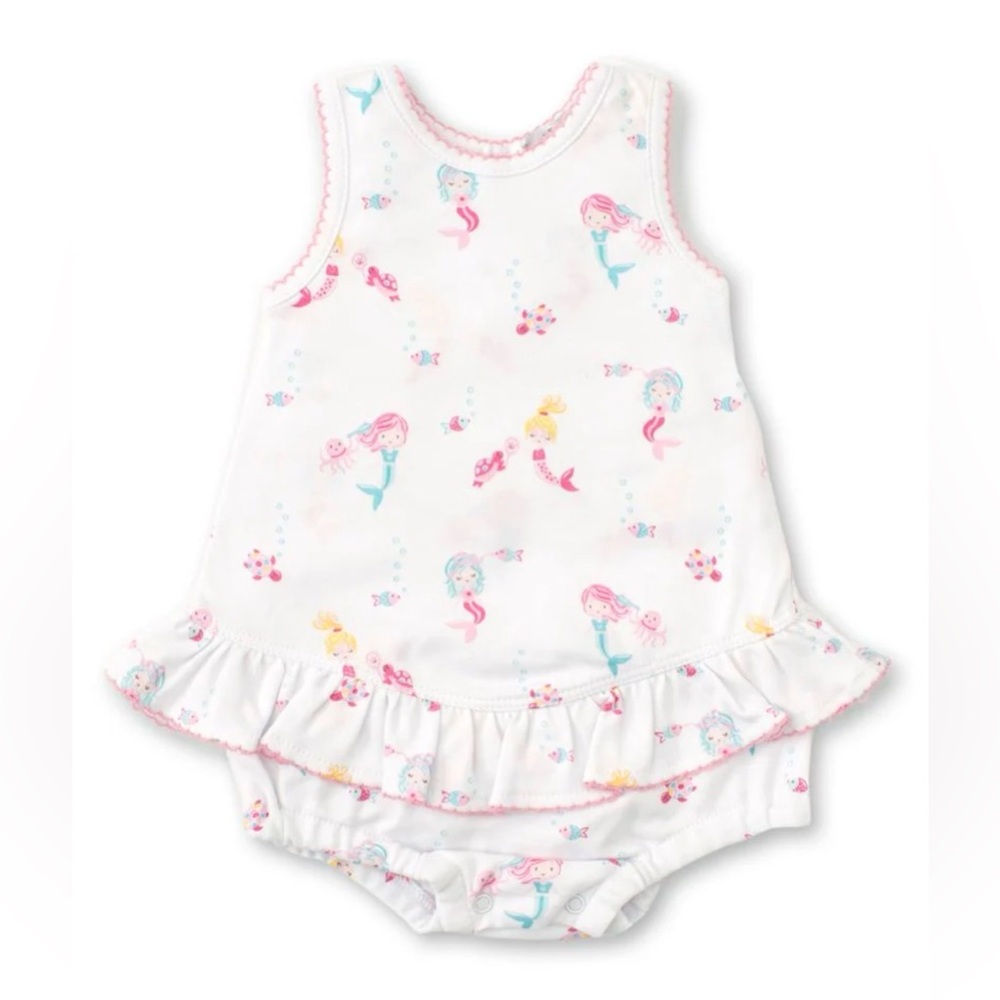 Kissy kissy Girl's Mermaid Castle Bubble Romper 9-12 months